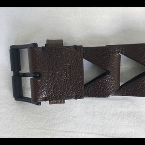 Gucci Rare vintage brown leather belt flawless